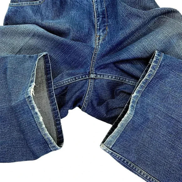 Levi Strauss Signature Y2K Bootcut Low Rise Stretch Denim Blue Jeans Misses 16 - Picture 15 of 16
